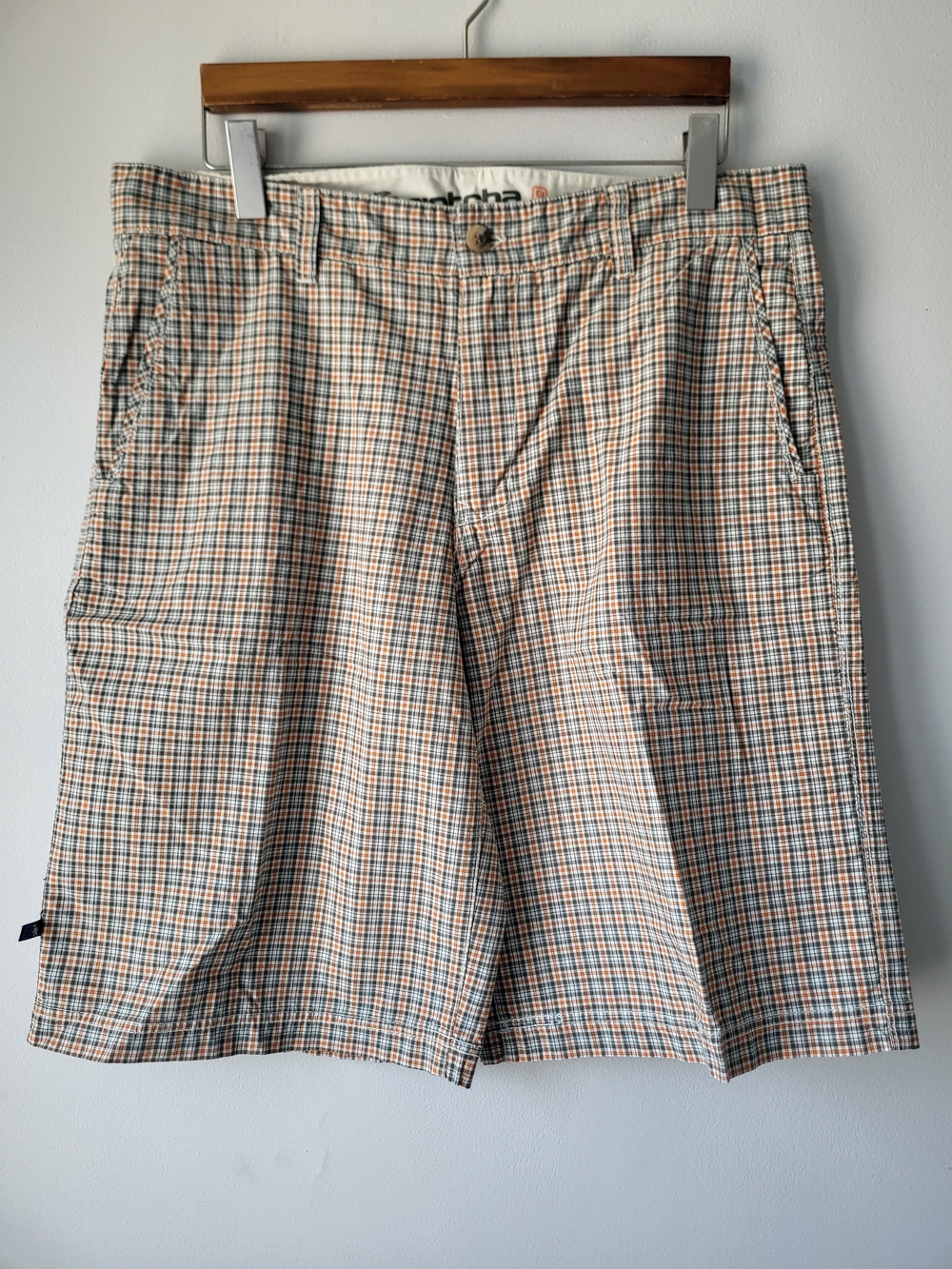 Vintage Men's Flat Front Plaid Casual Classic Vacation Preppy Shorts